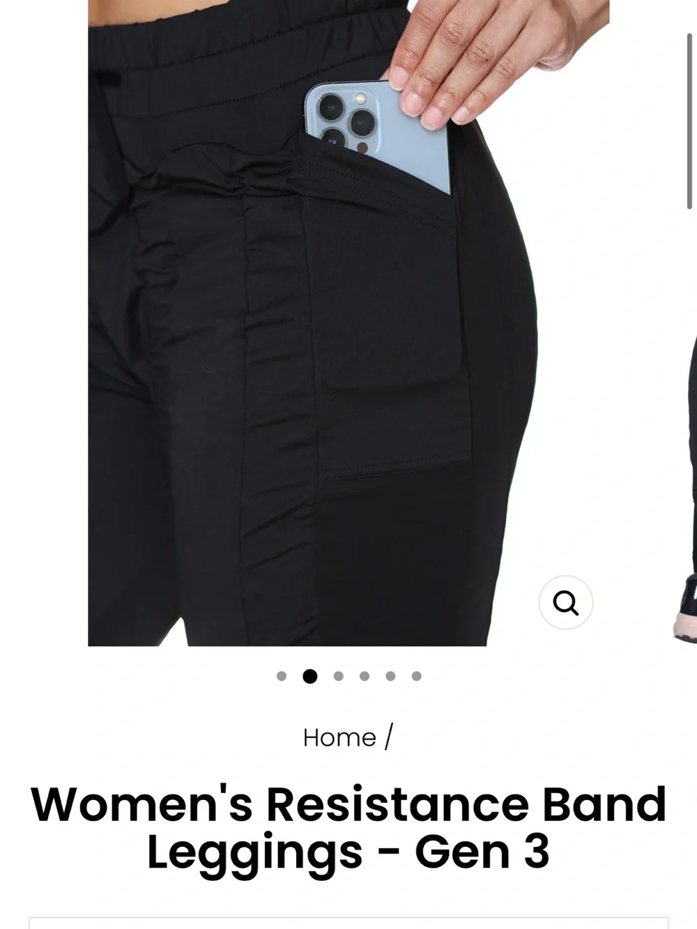AGOGIE, Resistance Band Sportswear Pants with Built-In Bands - Black